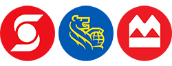 Scotiabank, RBC and BMO logos