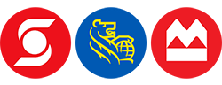 Scotiabank, RBC and BMO logos