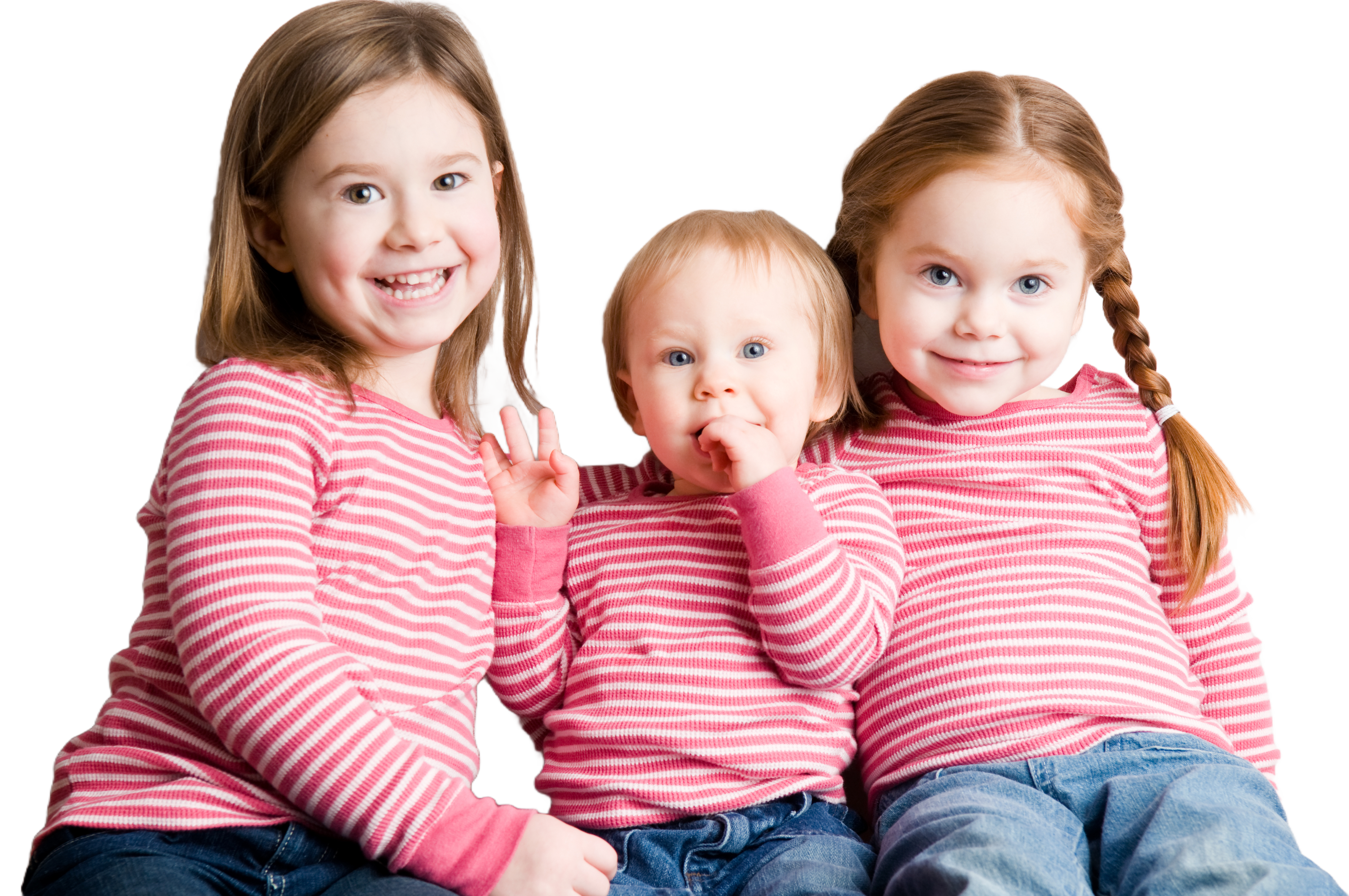 Three girls smiling