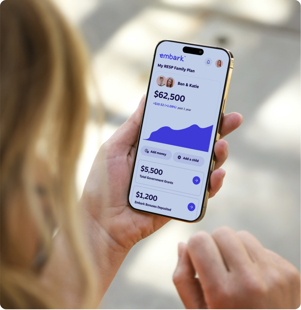 Embark Student Plan on a phone