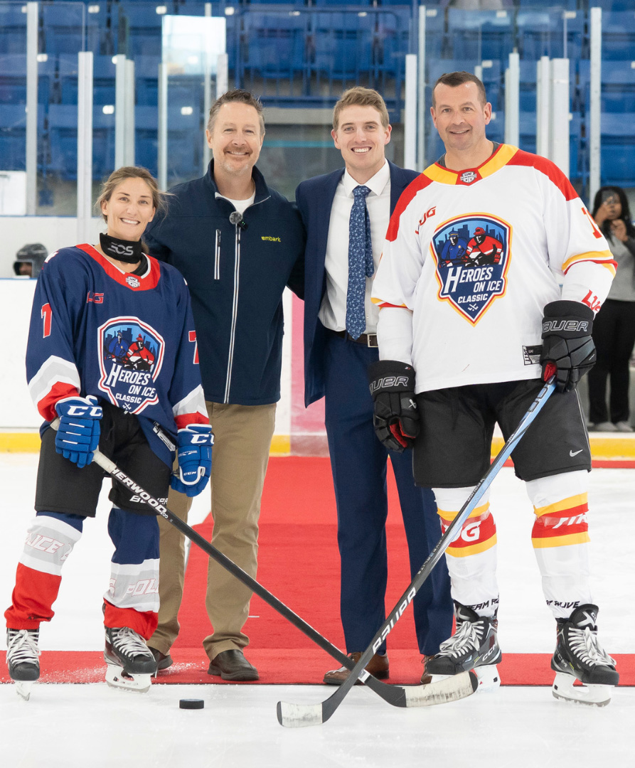 Heroes on Ice Classic puck drop with Embark